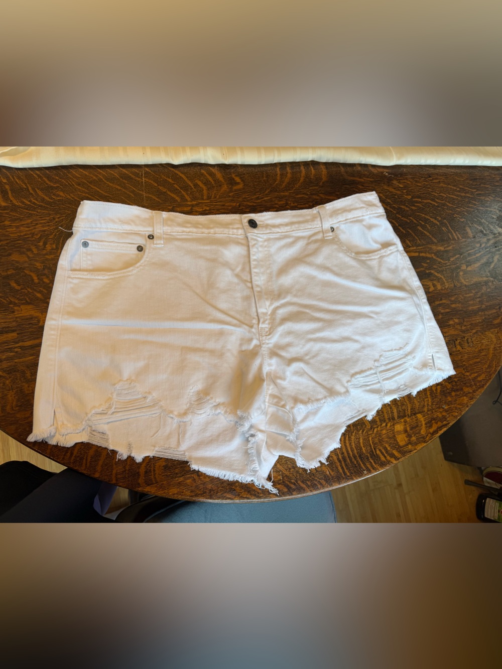 aerie White Denim shorts